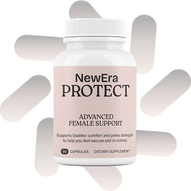 Official NewEra Protect supplement bottles stack for bladder control and pelvic health